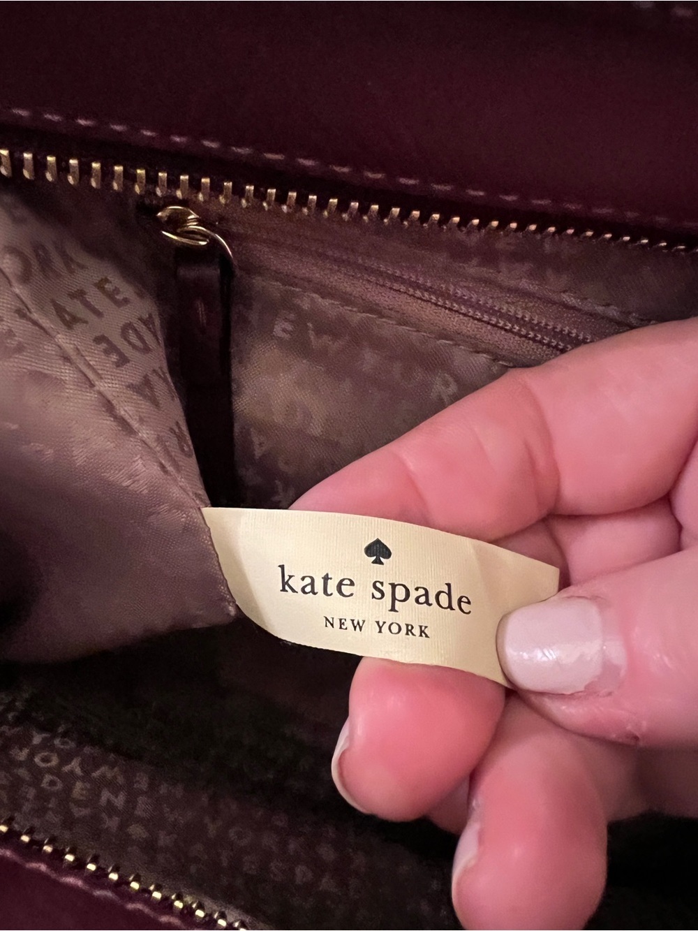 Kate Spade New York Grove Street Lana Plum Tote & Wallet Set - Picture 9 of 10